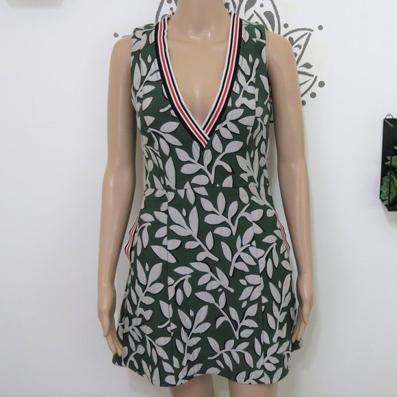 ASOS Dresses & Skirts - ASOS Green & White Leaf Mini Dress S